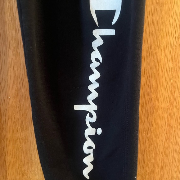 #318 Champion Womens Small Black Sweatpants with Logo. Like New - Picture 4 of 9